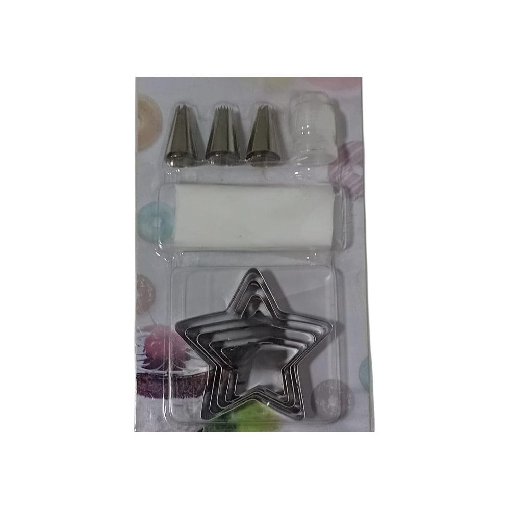 Cake Decorating Set with Star Cutters