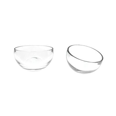 Clear glass serving bowl