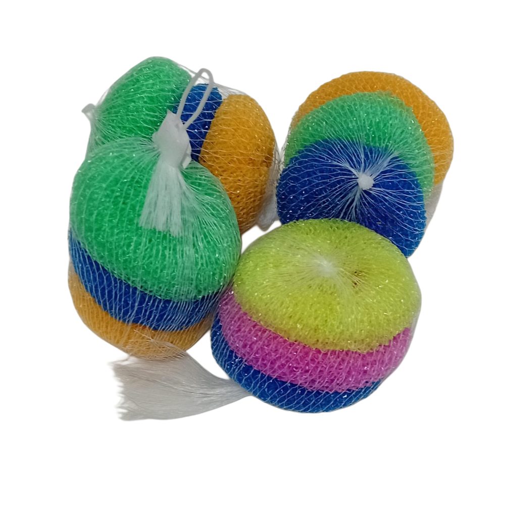 Plastic Mesh Pot Scourers, 3 Pack