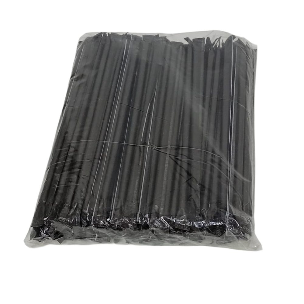 Black Paper Straws, 100 Pack (Large)