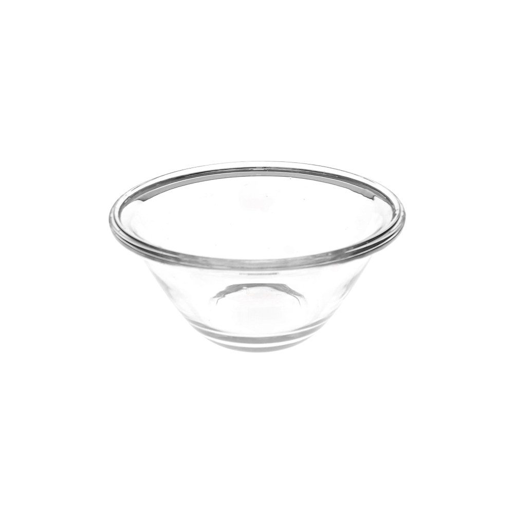 Clear glass mixing bowl, 17cm