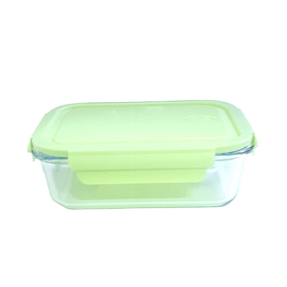 Glass Food Container With Clip Lid, 1040ml