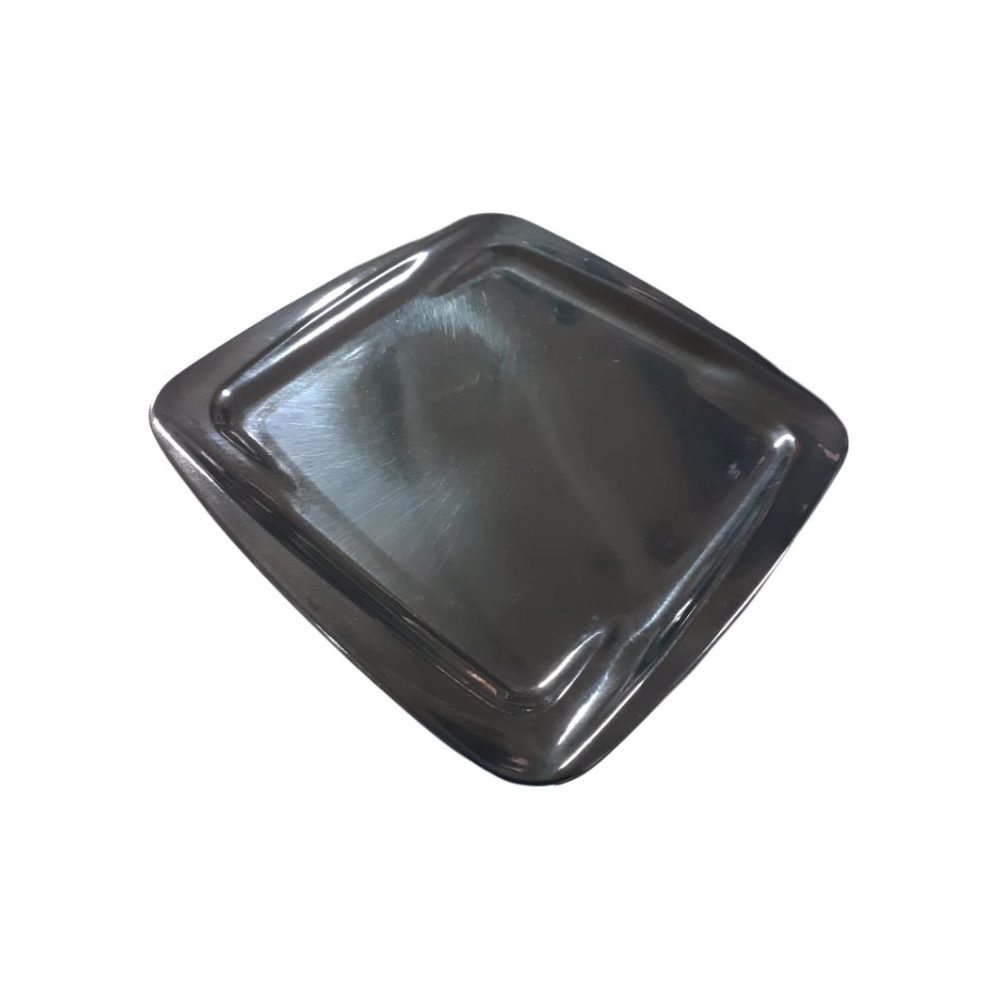 11" Square Melamine Plate, Black