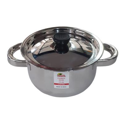 Stainless Steel Double-Handle Saucepan 14cm