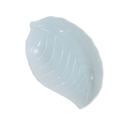8" White Melamine Leaf Plate