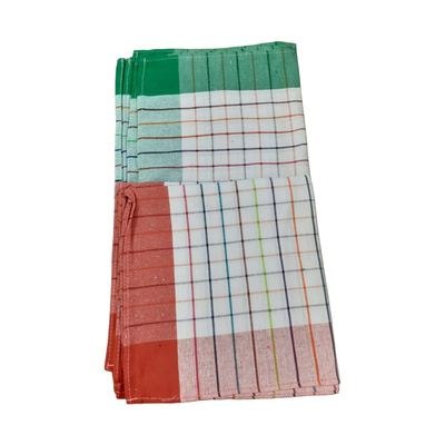 Checked Cotton Kitchen Dusters, 6 Pack
