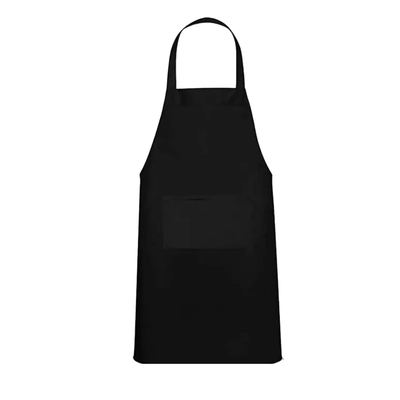 Black cotton bib apron