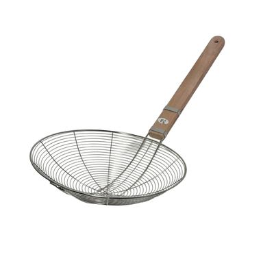 Wire spider skimmer with wooden handle