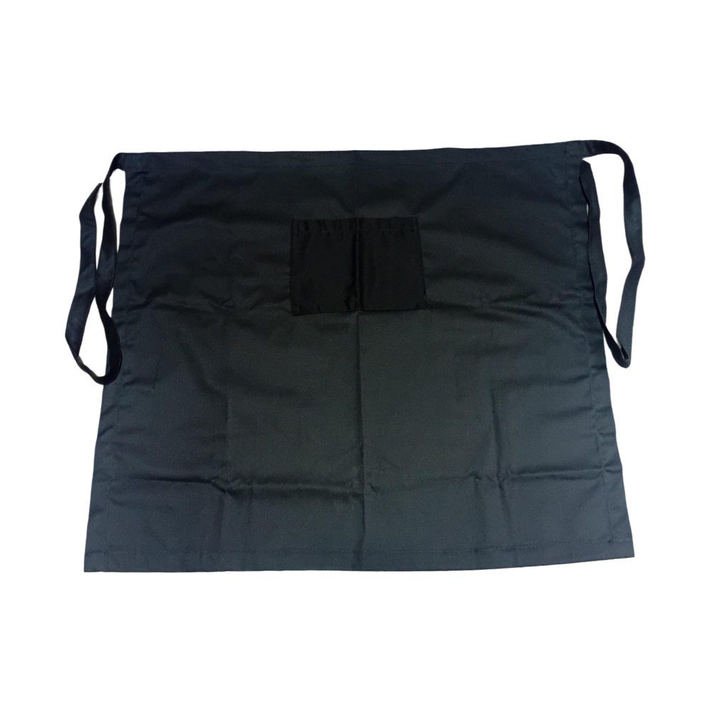 Black Cotton Half Apron