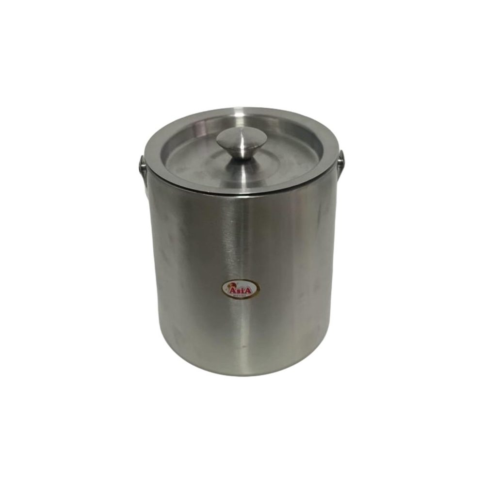 Large stainless steel ice bucket