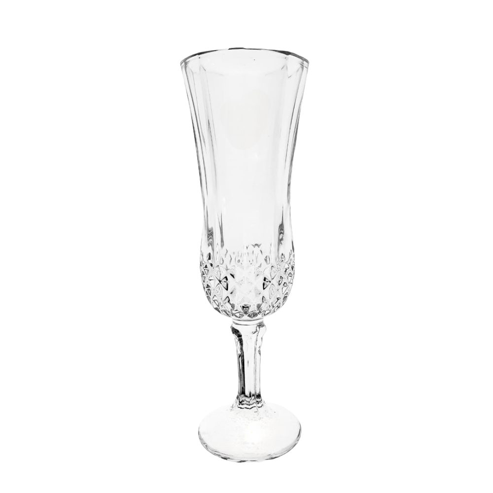 Cut-glass champagne flute, 155ml, 6-pack
