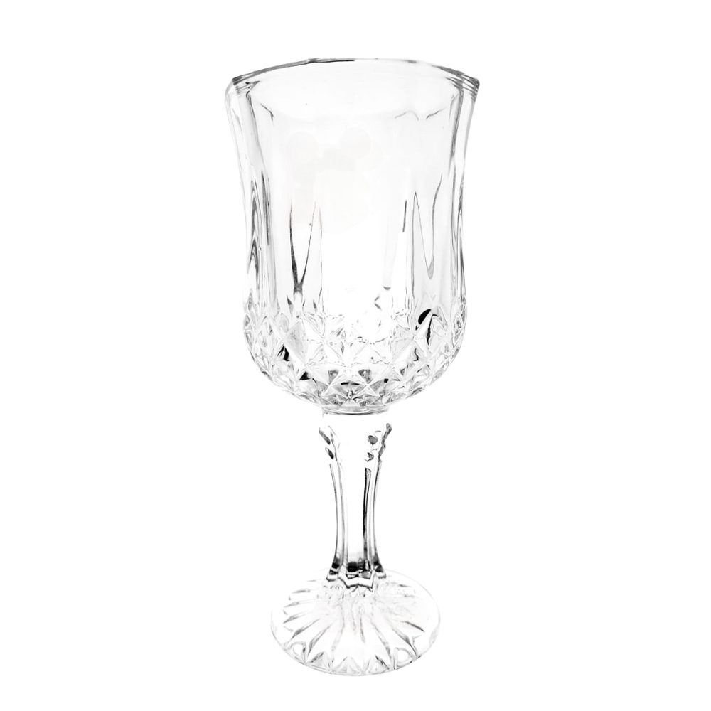 Cut-glass wine goblet, 230ml, 6 pack