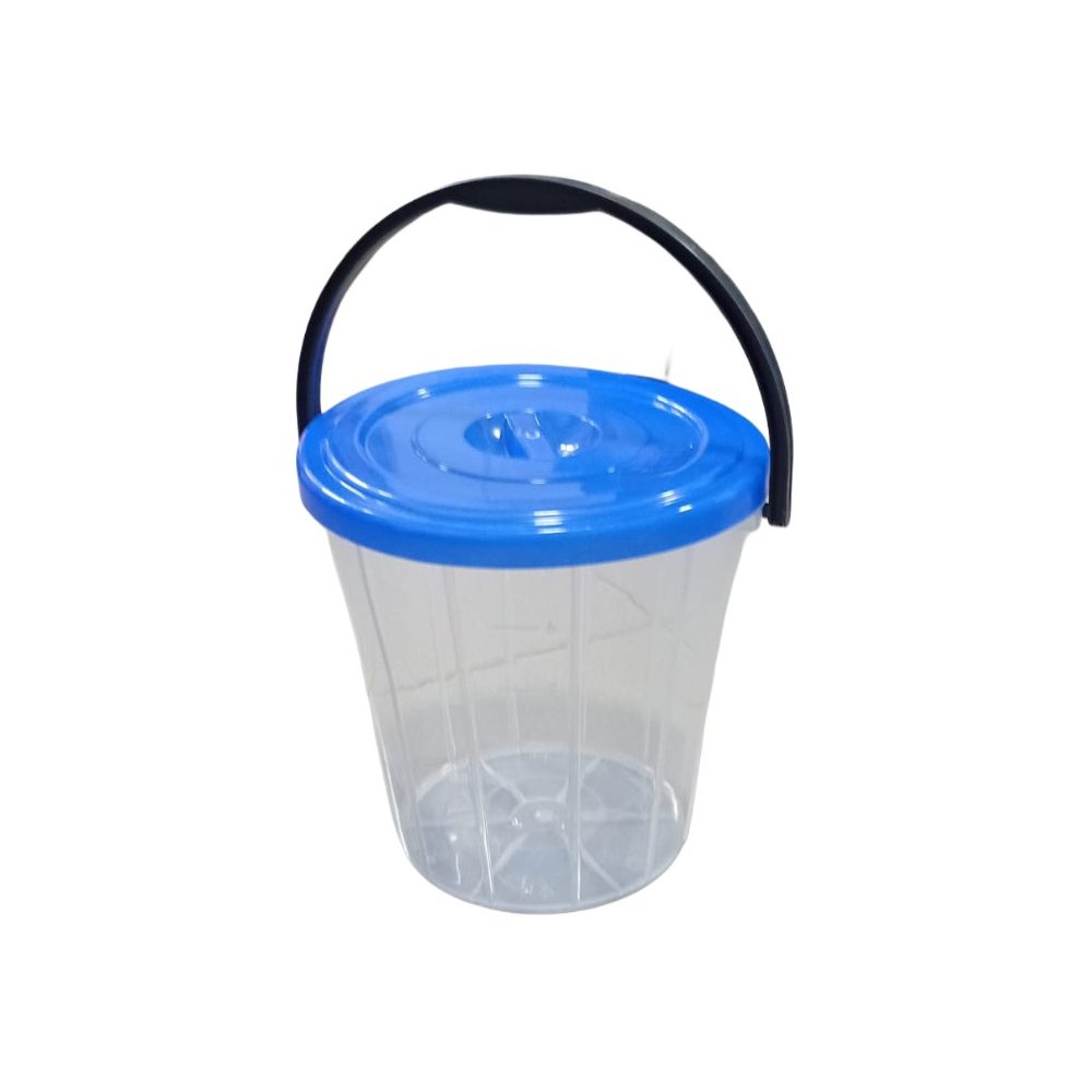 Clear Plastic Bucket with Lid, 5L