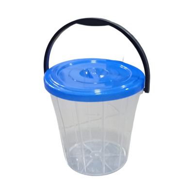 Clear Plastic Bucket with Lid, 5L