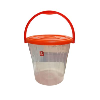 Clear Plastic Bucket with Lid, 15L