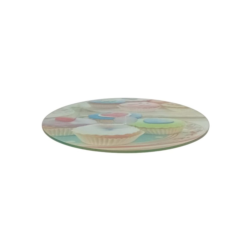 Rotating glass cake turntable, 25cm