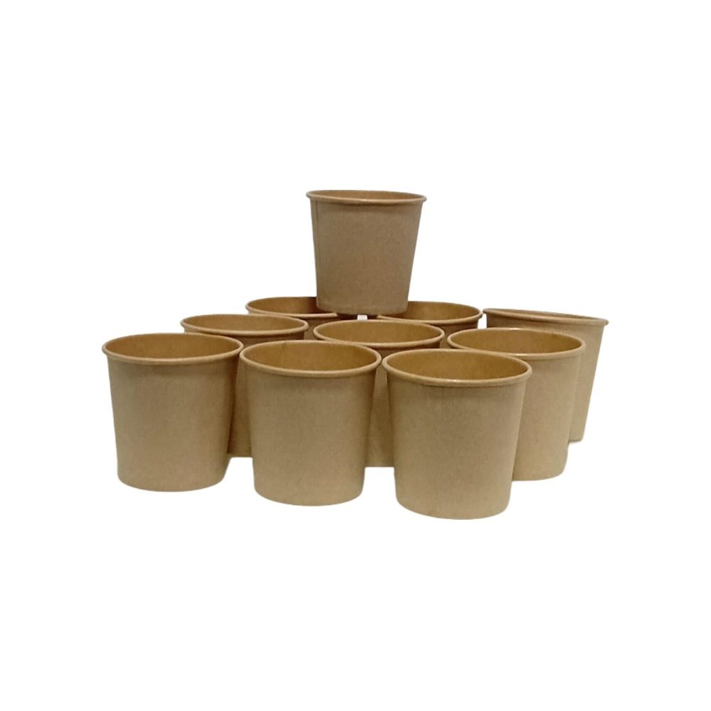 Small Brown Paper Cups (10 Pack)