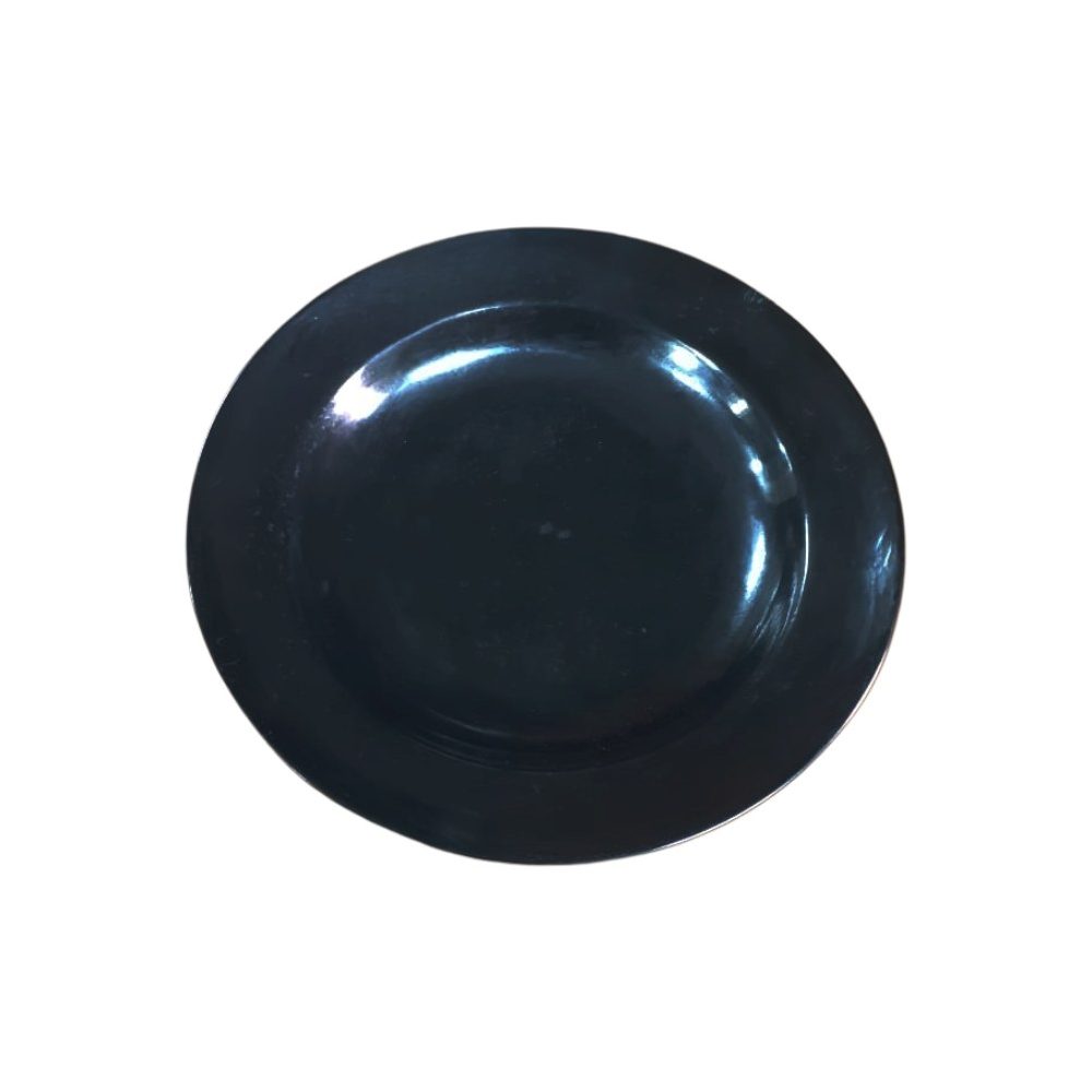 Black melamine heavy dinner plate