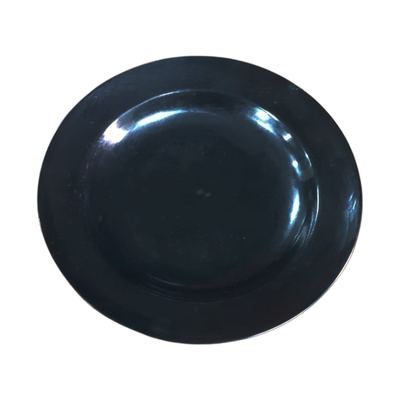 Black melamine heavy dinner plate