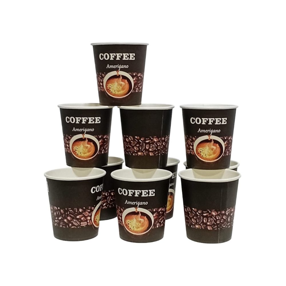 Printed paper tea cups, 10-pack