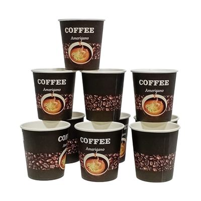 Printed paper tea cups, 10-pack
