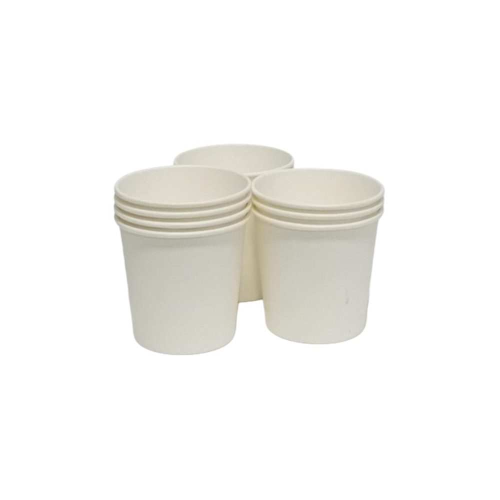 White Paper Cups 150ml, 50 Pack