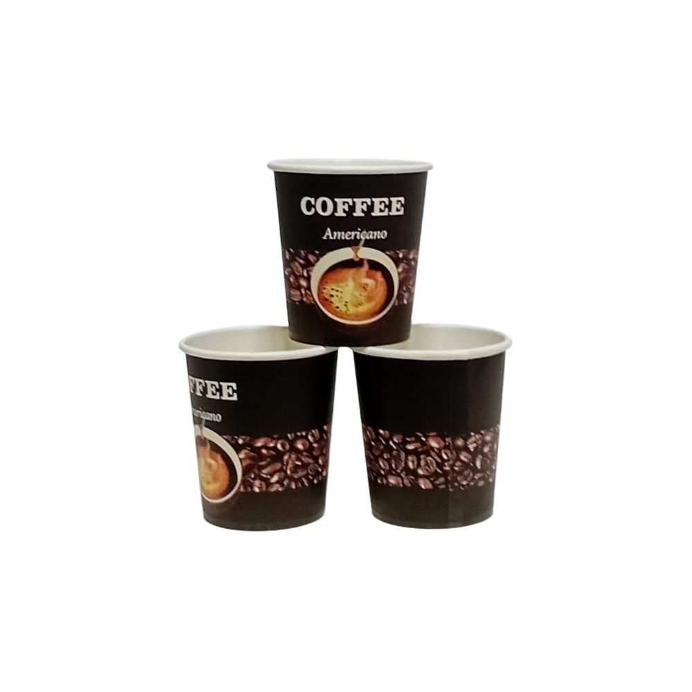 Printed Paper Coffee Cups, 50 Pack