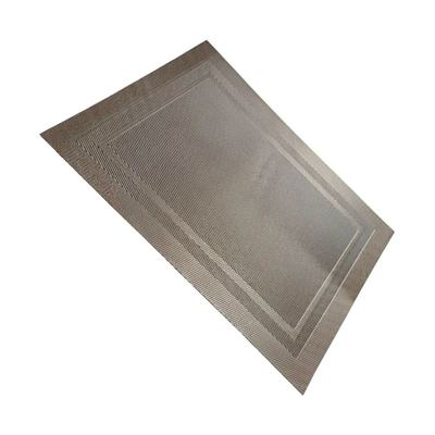 Woven PVC table mat, dark brown
