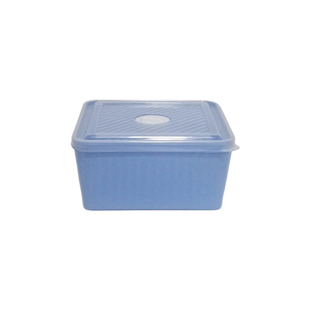 Square plastic food storage container