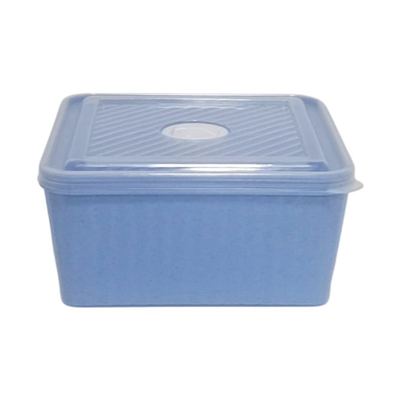 Square plastic food storage container