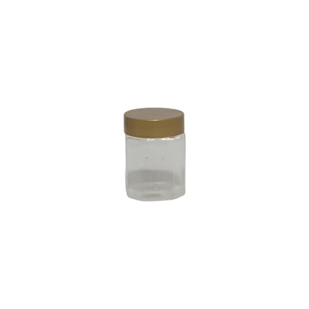 Clear PET Jar with Gold Lid