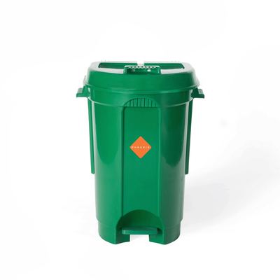 70L Green Pedal Dustbin