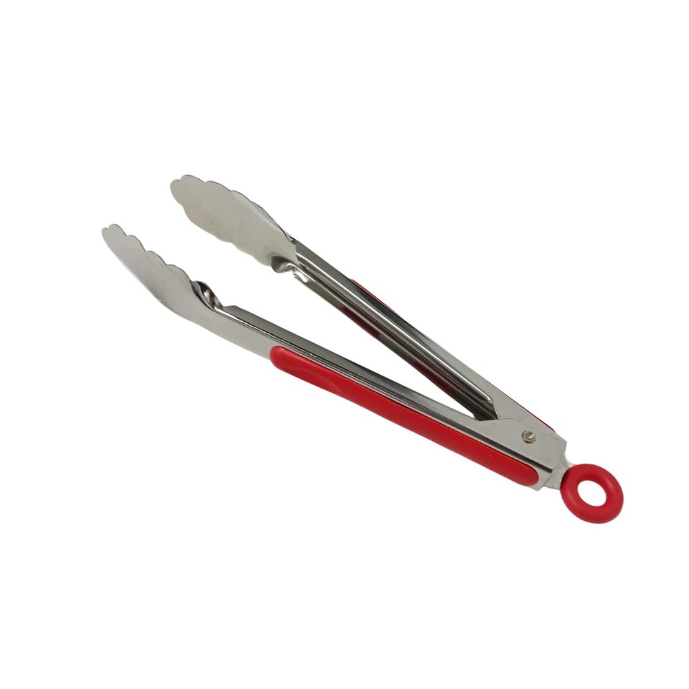 Stainless Steel Chef Tong, Red Grip