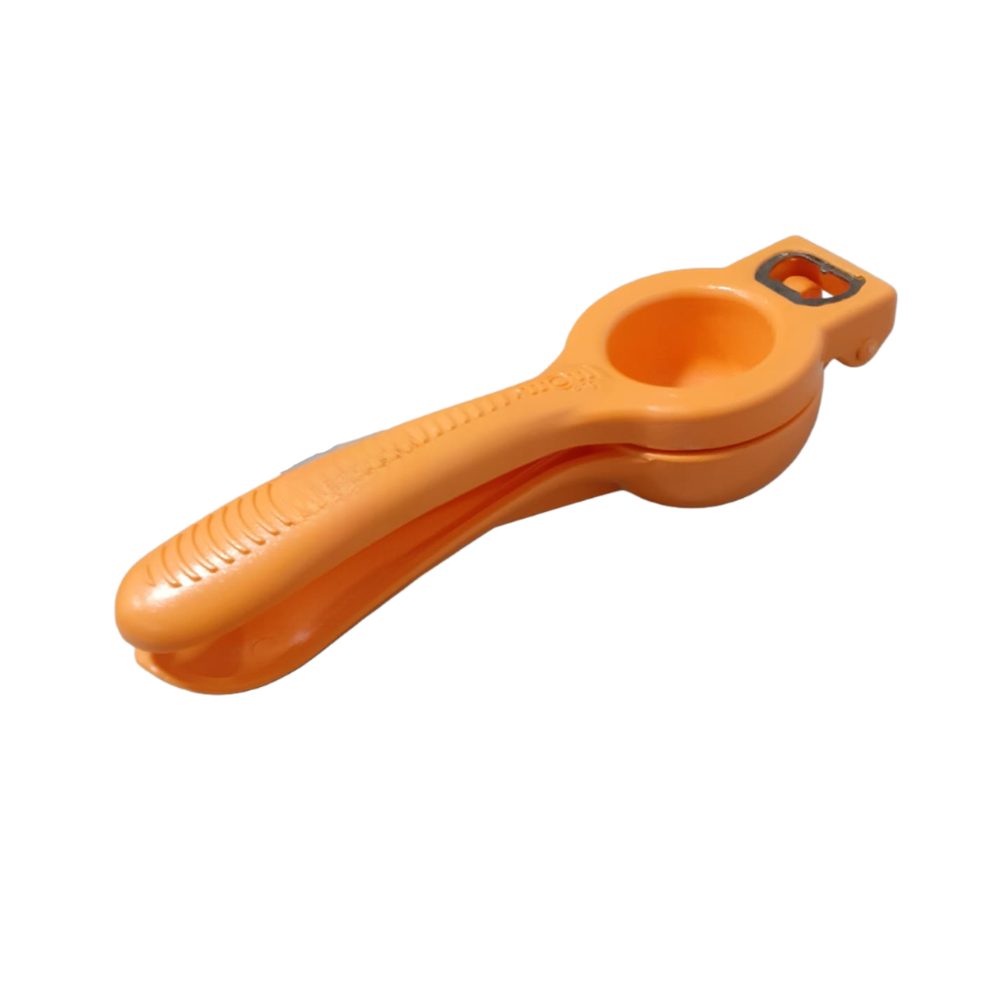 Hand lemon squeezer with bottle opener