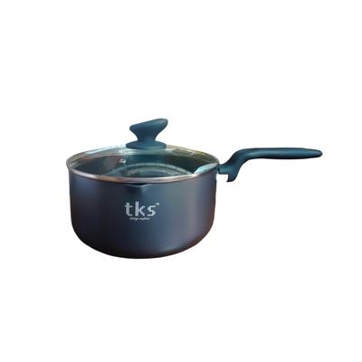 22cm Hard Anodised Saucepan with Lid