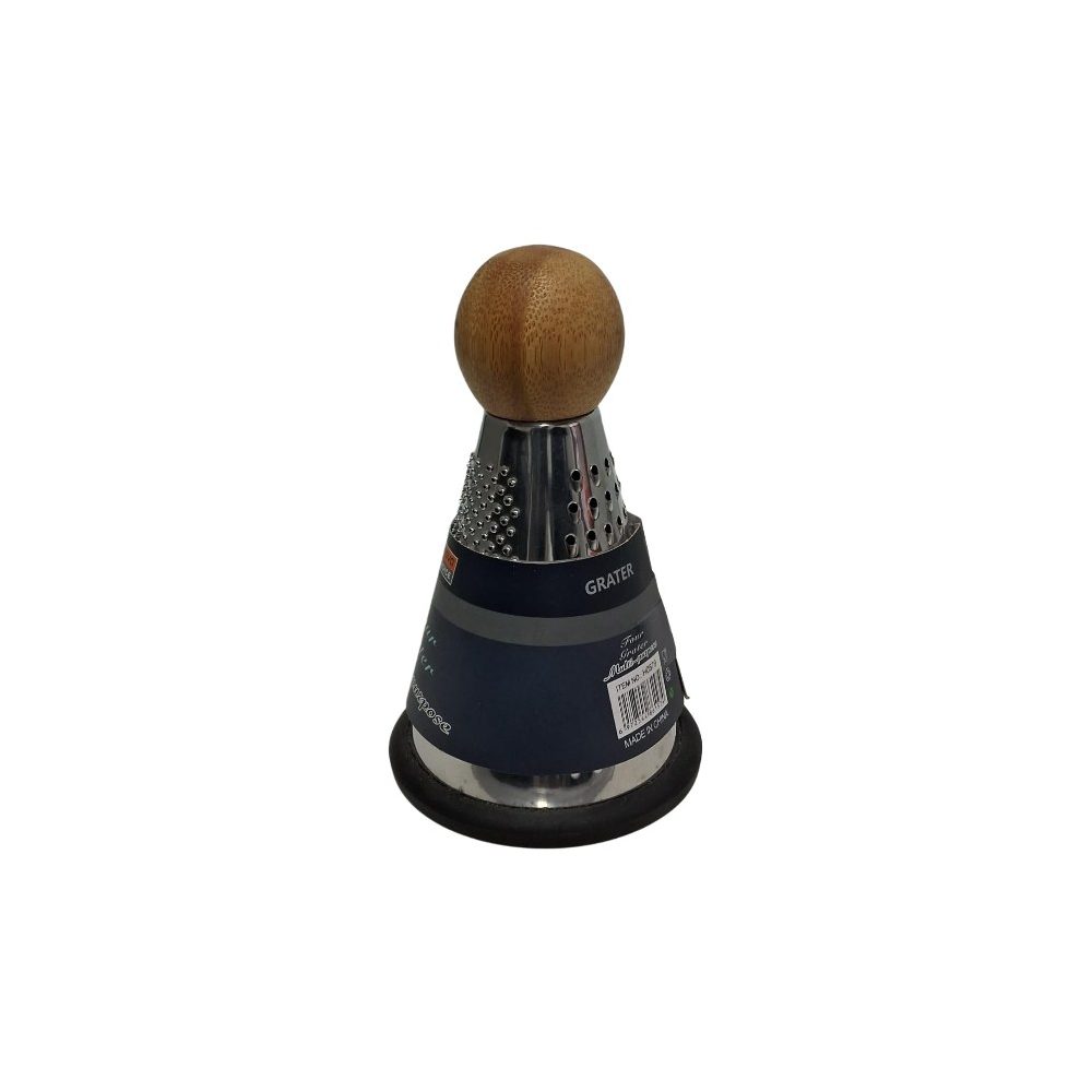 Cone grater with wooden knob