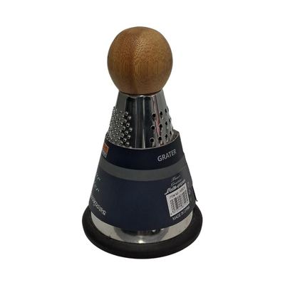 Cone grater with wooden knob