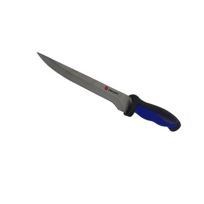 Butcher knife with blue grip