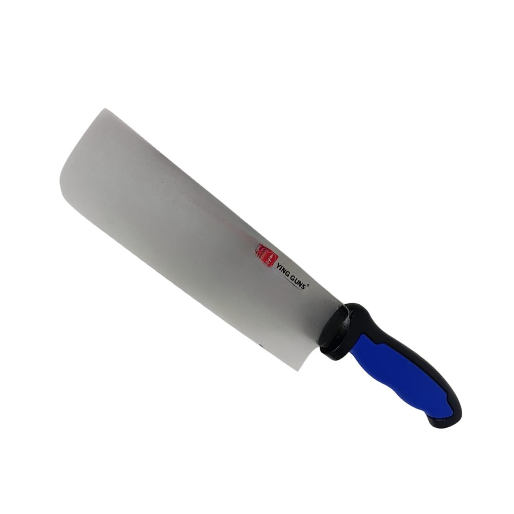 Wide blade kitchen cleaver knife