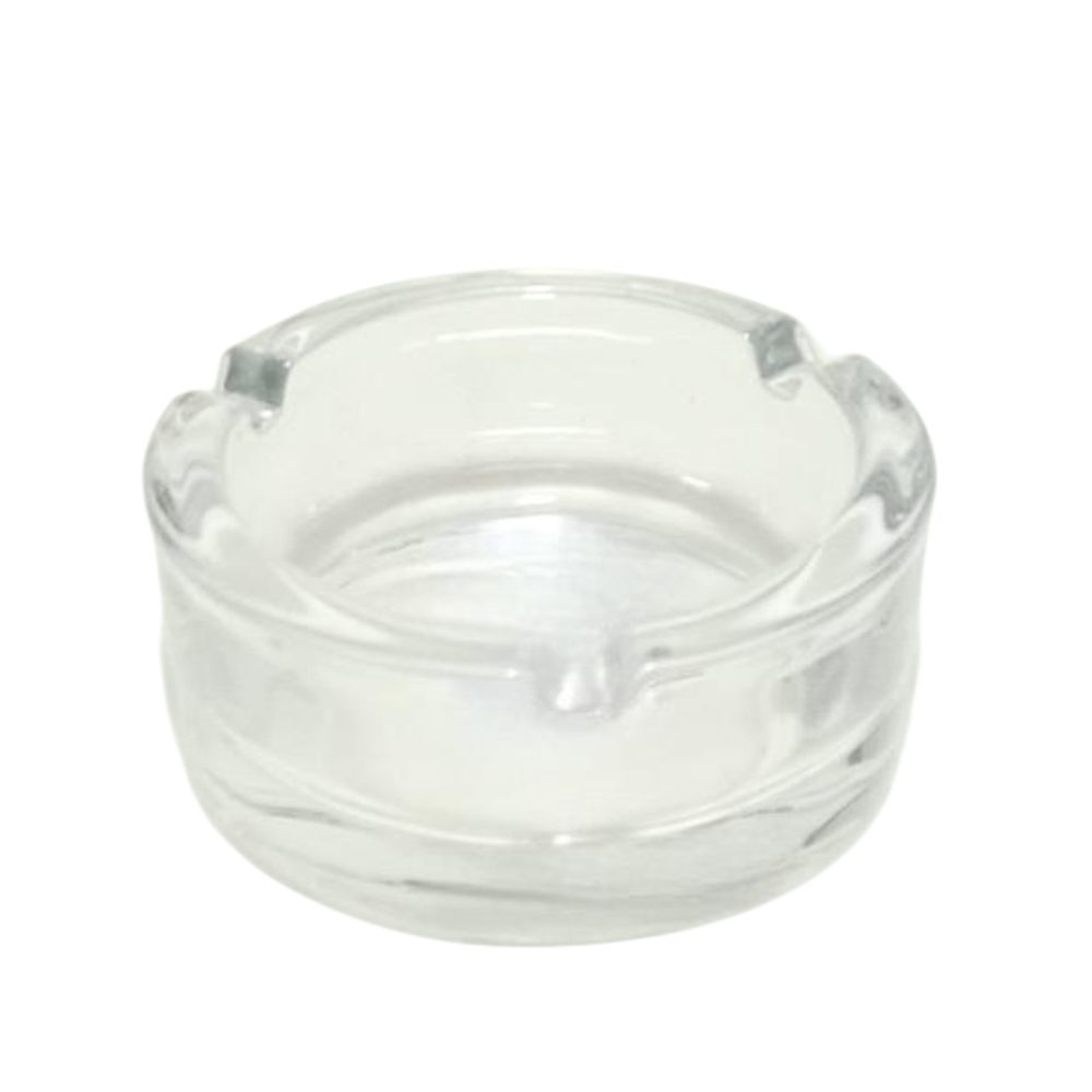 Round glass ashtray