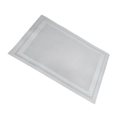 Woven PVC table mat, ash grey