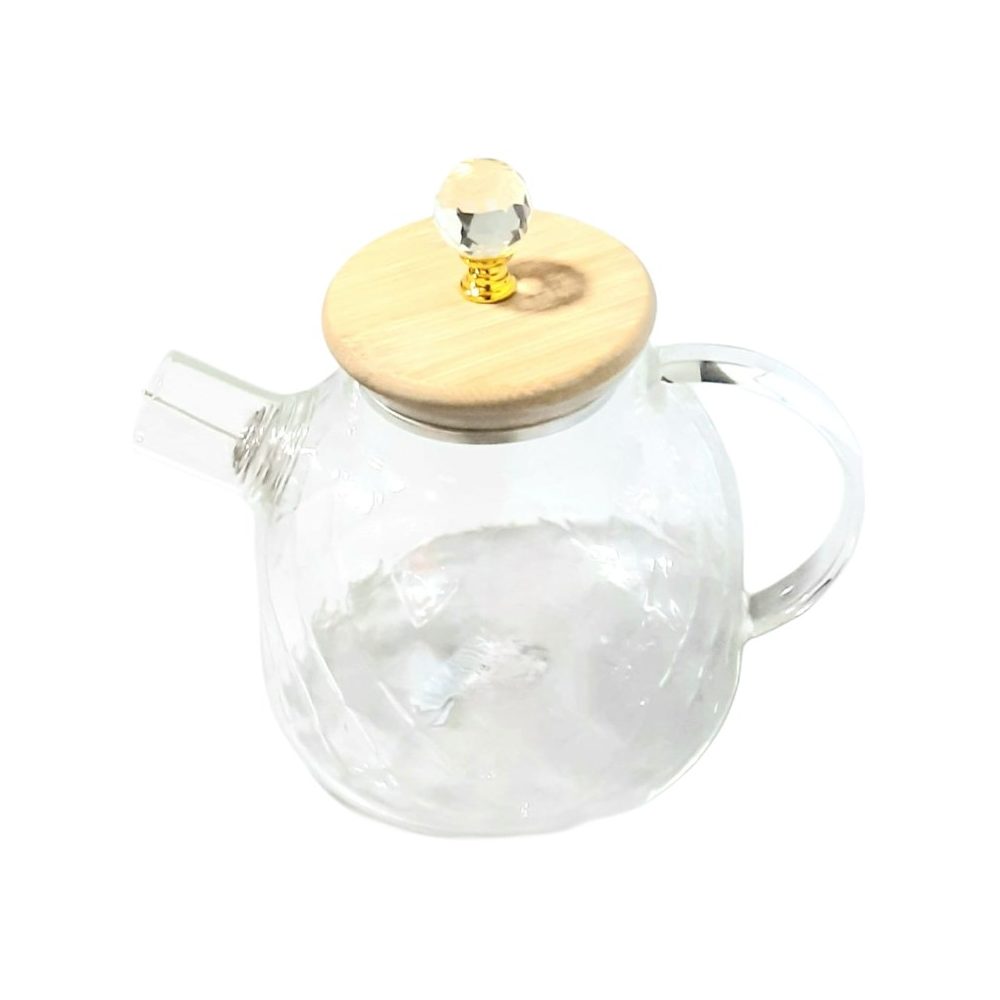 Glass Teapot With Bamboo Lid, 1L