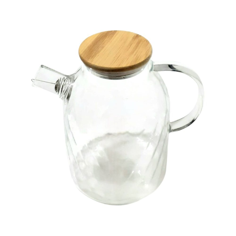 Glass Tea Pot with Bamboo Lid