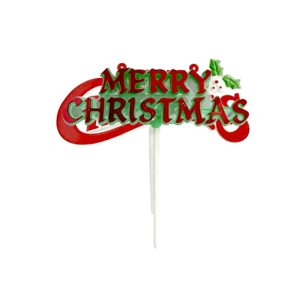 Merry Christmas Cake Topper Pick