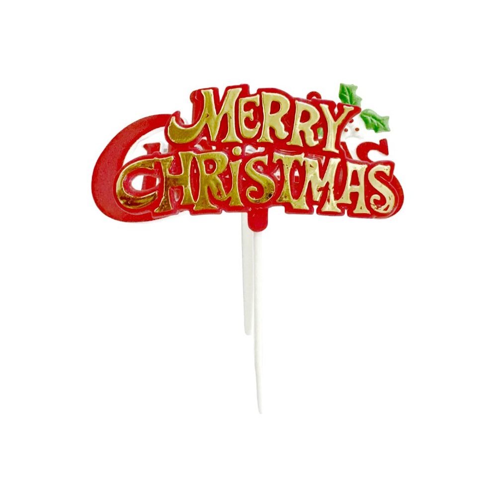 Merry Christmas Cake Topper Pick