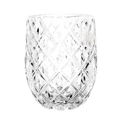 Diamond-Cut Glass Tumbler 320ml, 6 Pack
