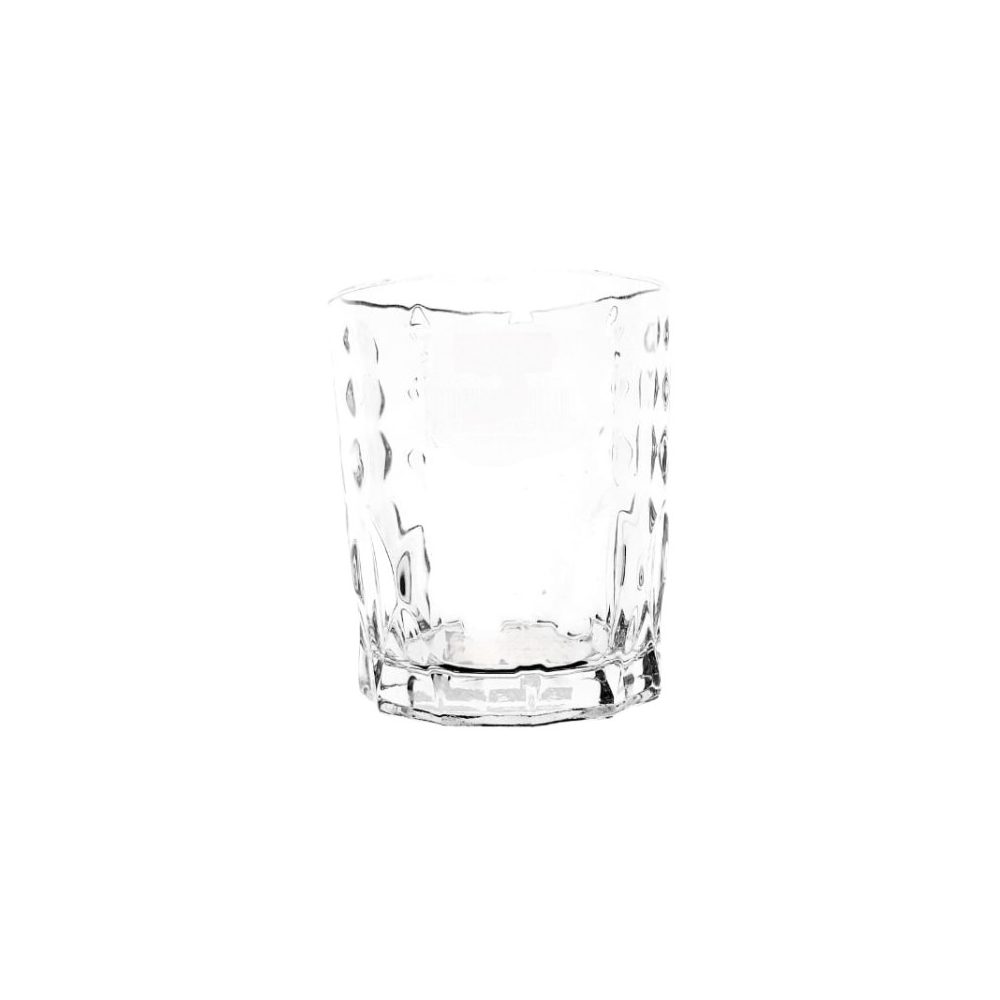 Dimpled Glass Whisky Tumbler, 210ml
