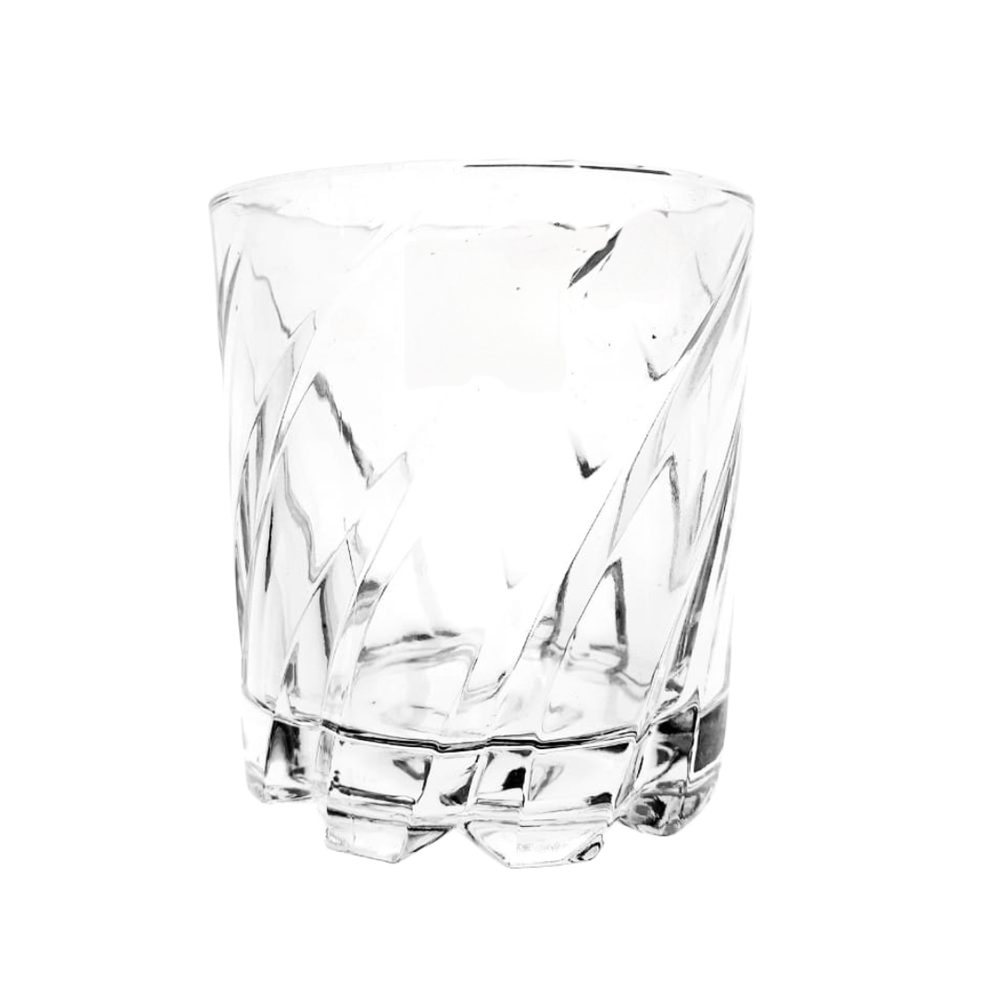 Swirl-cut rock glass tumbler, 280ml