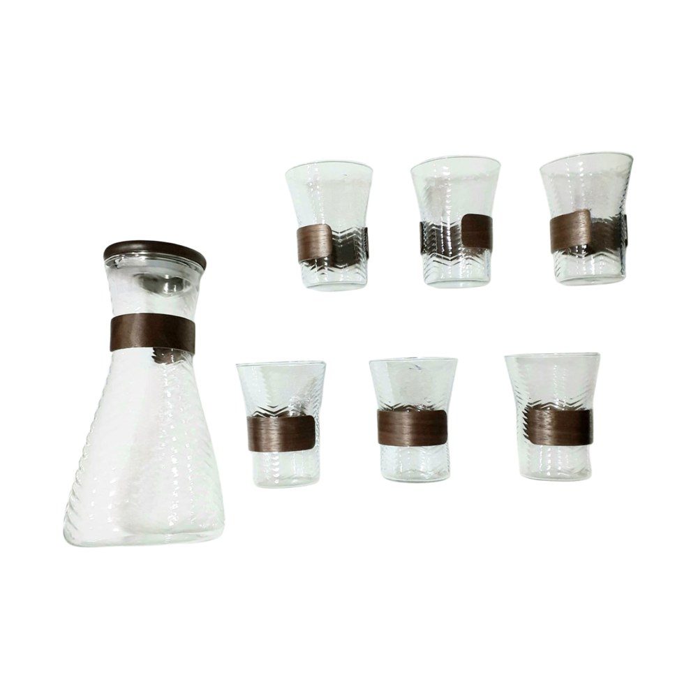 7-piece glass jug and tumbler set