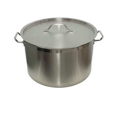 Stainless steel thick-bottom stock pot with lid